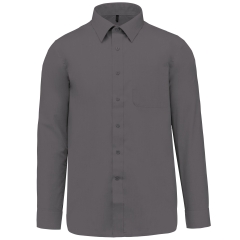 Chemise popeline polycoton entretien facile Kariban Gris