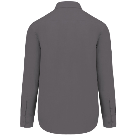 Chemise popeline polycoton entretien facile Kariban Gris – vue 2