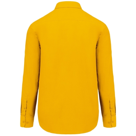 Chemise popeline polycoton entretien facile Kariban Jaune – vue 2