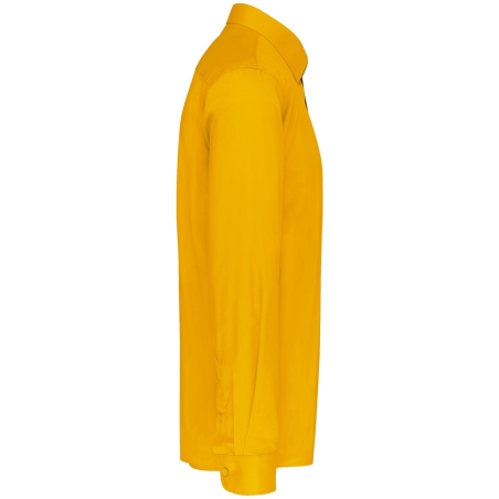 Chemise popeline polycoton entretien facile Kariban Jaune – vue 3