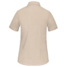 Chemise Popeline Polycoton Manches Courtes Femme Beige Kariban – vue 2