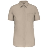 Chemise Popeline Polycoton Manches Courtes Femme Beige Kariban