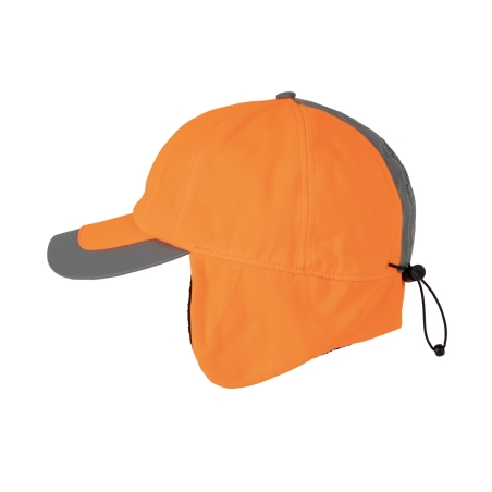 Casquette Hiver Fluorescente 6 Panneaux Orange WK. Designed To Work – vue 3