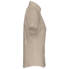 Chemise Popeline Polycoton Manches Courtes Femme Beige Kariban – vue 3