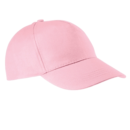 Casquette coton 5 panneaux rose K-up – personnalisable – vue 2