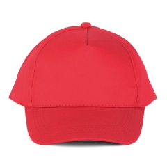 Casquette 5 panneaux coton rouge – K-up personnalisable