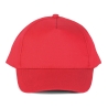Casquette 5 panneaux coton rouge – K-up personnalisable