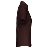 Chemise Popeline Polycoton Manches Courtes Femme Marron Kariban – vue 3