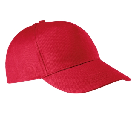 Casquette 5 panneaux coton rouge – K-up personnalisable – vue 2
