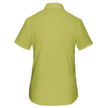 Chemise popeline polycoton manches courtes femme vert lime Kariban – vue 2
