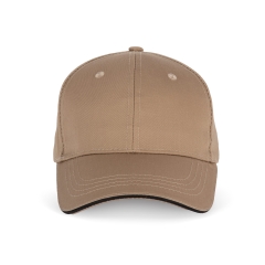Casquette 6 panneaux sandwich contrasté Marron WK. Designed To Work