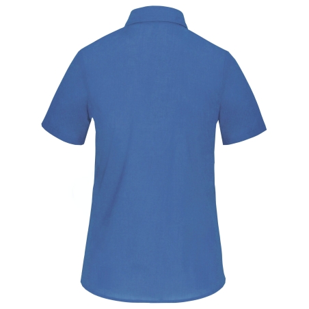 Chemise Popeline Polycoton Manches Courtes Femme Bleue Kariban – vue 2