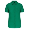 Chemise Popeline Polycoton Manches Courtes Femme Vert Kariban
