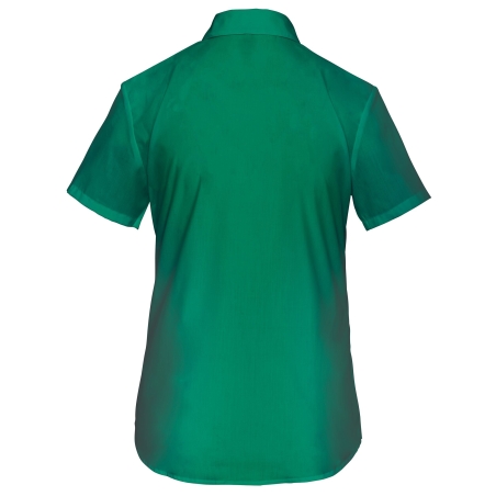 Chemise Popeline Polycoton Manches Courtes Femme Vert Kariban – vue 2