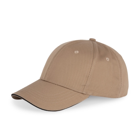 Casquette 6 panneaux sandwich contrasté Marron WK. Designed To Work – vue 4