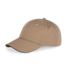 Casquette 6 panneaux sandwich contrasté Marron WK. Designed To Work – vue 4