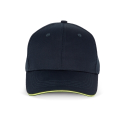 Casquette 6 panneaux sandwich contrastée Marine - WK. Designed To Work
