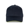 Casquette 6 panneaux sandwich contrastée Marine - WK. Designed To Work