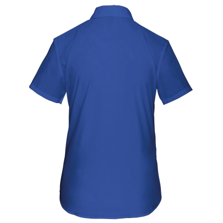 Chemise Popeline Polycoton Manches Courtes Femme Bleue Kariban – vue 2