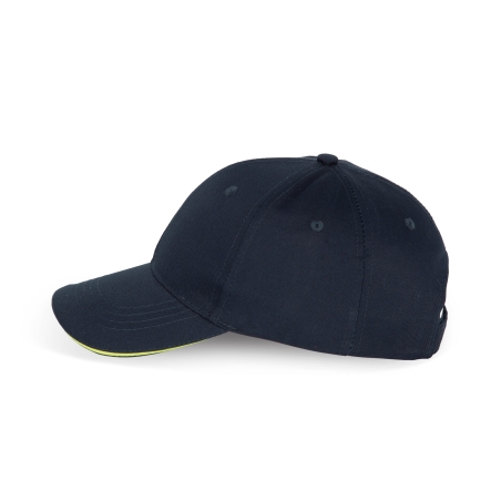 Casquette 6 panneaux sandwich contrastée Marine - WK. Designed To Work – vue 3