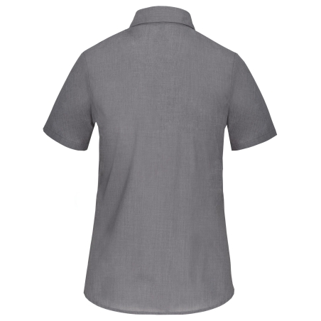 Chemise Popeline Polycoton Manches Courtes Femme Gris Kariban – vue 2