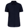 Chemise Popeline Polycoton Manches Courtes Femme Marine Kariban