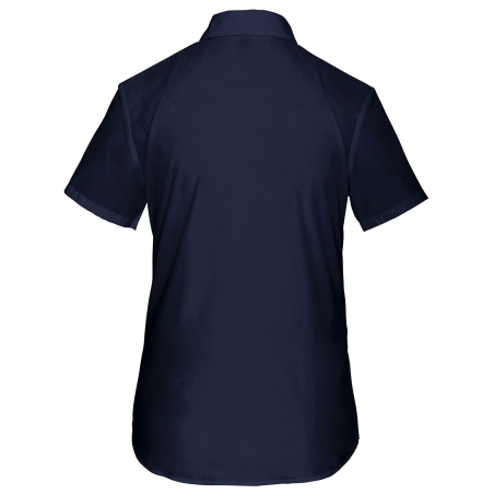 Chemise Popeline Polycoton Manches Courtes Femme Marine Kariban – vue 2