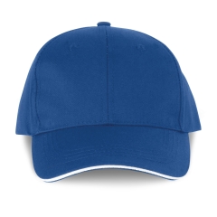 Casquette 6 panneaux contrastée Bleu Royal/Blanc WK. Designed To Work