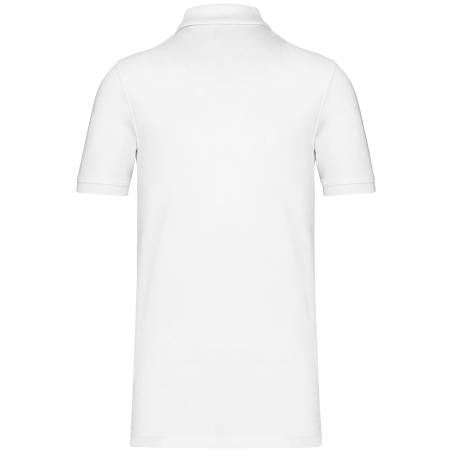 Polo Piqué Bio 180 Homme Blanc – Kariban – vue 2