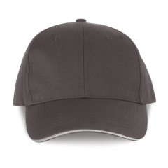 Casquette 6 panneaux sandwich contrasté Gris WK. Designed To Work