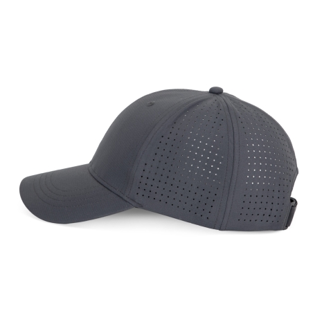 Casquette 6 panneaux perforée gris Obscure Grey K-up – vue 3