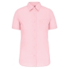 Chemise Popeline Polycoton Manches Courtes Rose Kariban Femme