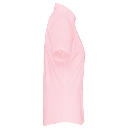Chemise Popeline Polycoton Manches Courtes Rose Kariban Femme – vue 3