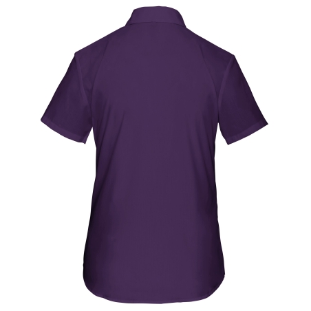 Chemise Popeline Polycoton Manches Courtes Violet Femme Kariban – vue 2