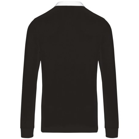 Polo Rugby Kariban Noir – Style Sport & Coton Peigné – vue 2