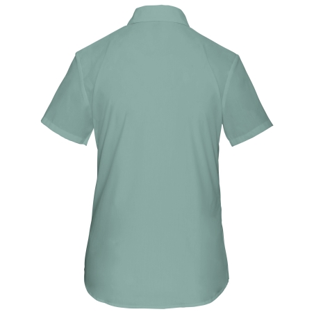 Chemise Popeline Polycoton Manches Courtes Femme Vert Kariban – vue 2