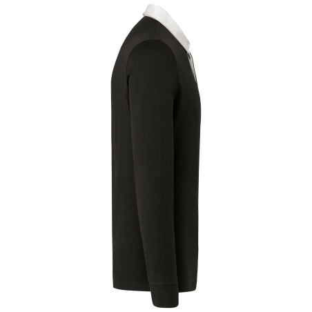 Polo Rugby Kariban Noir – Style Sport & Coton Peigné – vue 3