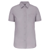 Chemise Popeline Polycoton Manches Courtes Femme Gris Kariban