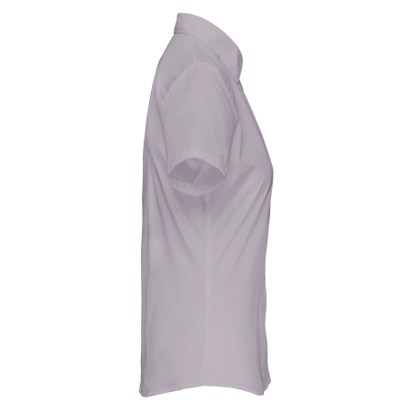 Chemise Popeline Polycoton Manches Courtes Femme Gris Kariban – vue 3