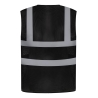 Gilet haute visibilité maille ajourée noir Yoko – Cat. 2 – vue 2