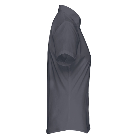 Chemise popeline polycoton manches courtes femme grise Kariban – vue 3