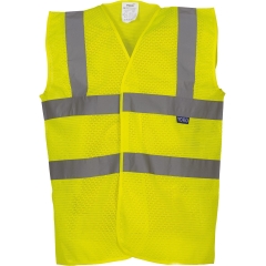 Gilet haute visibilité maille ajourée jaune Yoko – EN ISO 20471 cat. 2