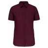 Chemise Popeline Polycoton Manches Courtes Bordeaux Kariban Femme
