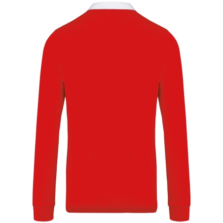 Polo Rugby Kariban Rouge – 280 g/m² Coton Peigné – vue 2