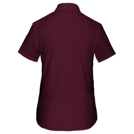 Chemise Popeline Polycoton Manches Courtes Bordeaux Kariban Femme – vue 2