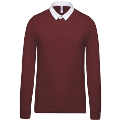 Polo Rugby Kariban Bordeaux – Coton 280 g/m² Personnalisable