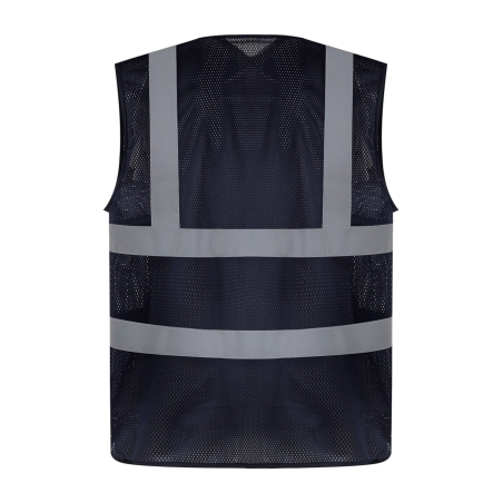 Gilet haute visibilité maille ajourée Marine – Yoko – vue 2