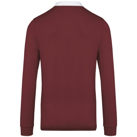 Polo Rugby Kariban Bordeaux – Coton 280 g/m² Personnalisable – vue 2