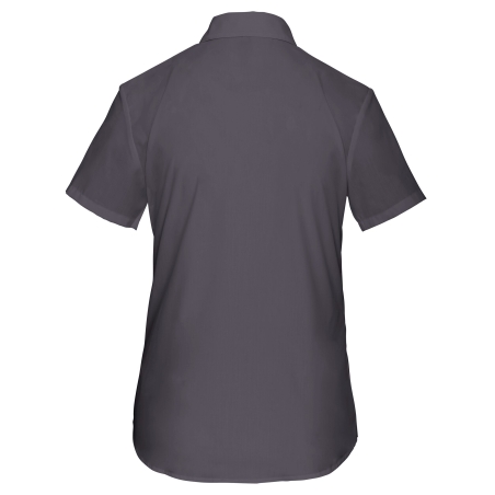 Chemise Popeline Polycoton Manches Courtes Femme Gris Kariban – vue 2