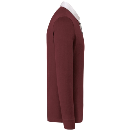 Polo Rugby Kariban Bordeaux – Coton 280 g/m² Personnalisable – vue 3